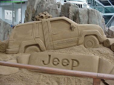 Jeep Sand Sculptures