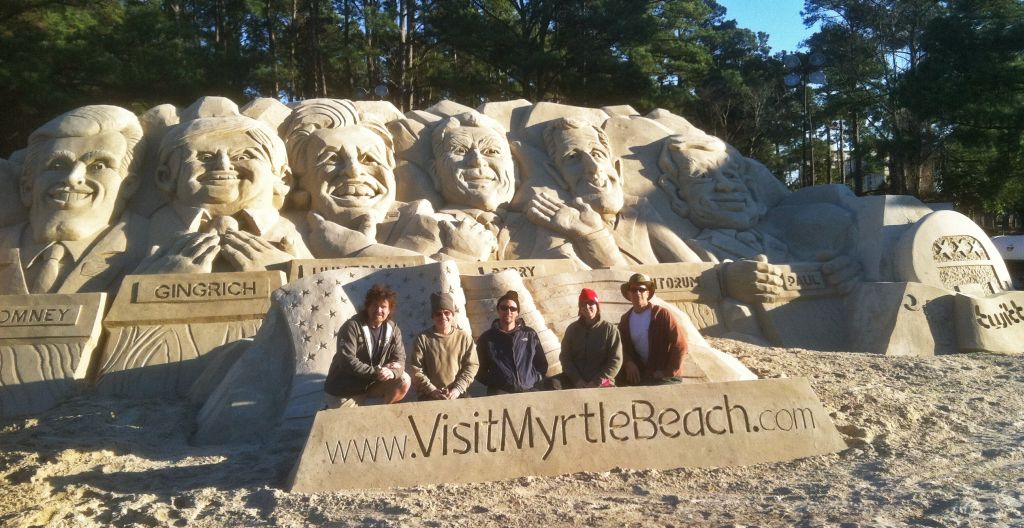 Republican Debate Sand Sculpture