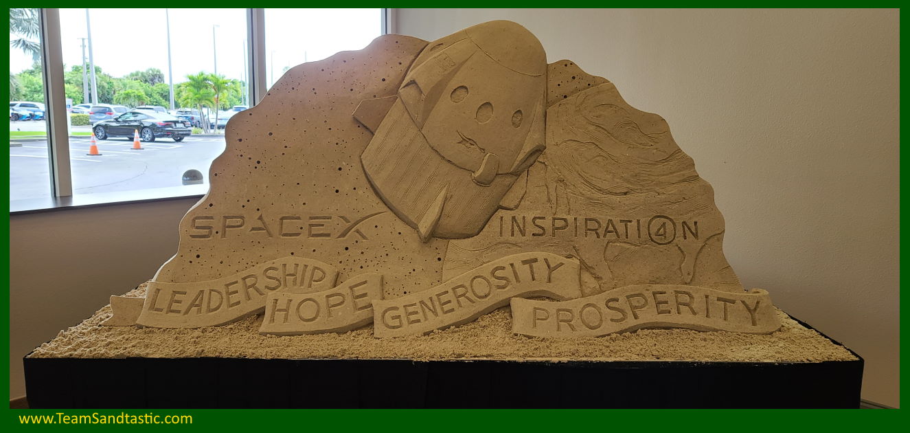 Spacex Sand Scultpures